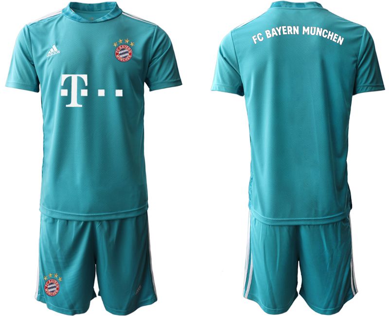 Men 2020-2021 club Bayern Munich lake blue goalkeeper Soccer Jerseys